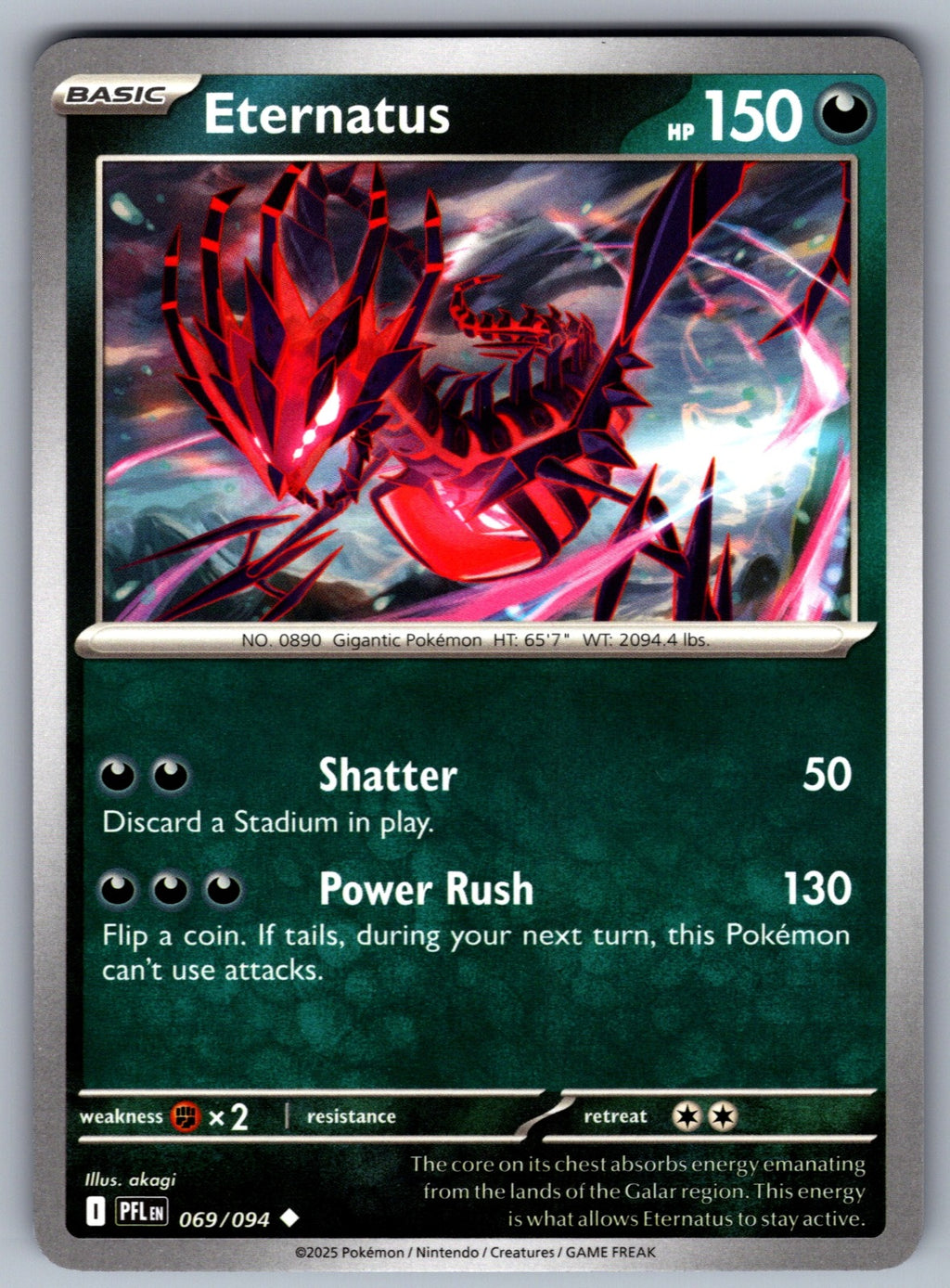 Eternatus Uncommon ME02: Phantasmal Flames 069/094 NM 2025