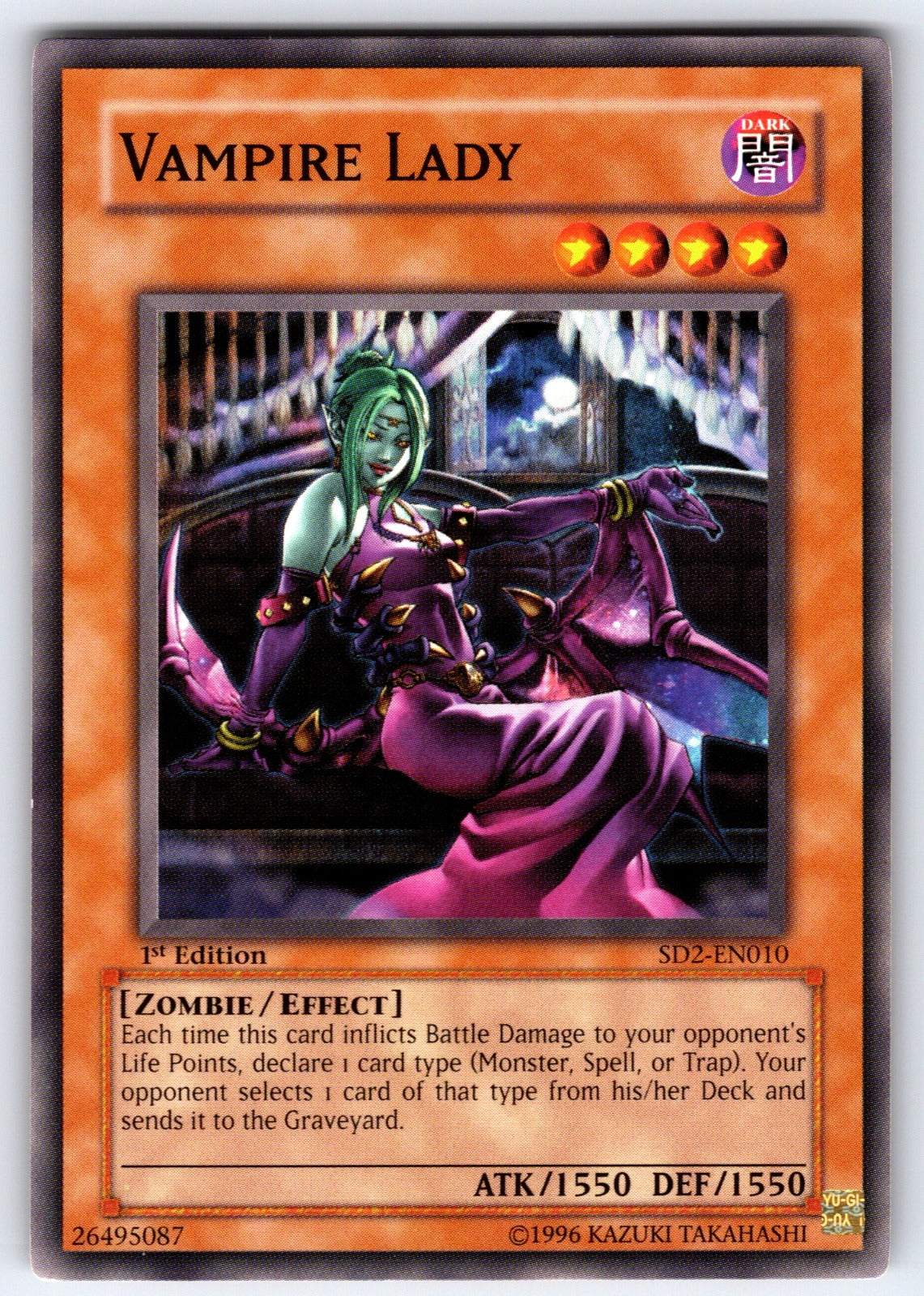 Vampire Lady Unlimited Common Structure Deck: Zombie Madness SD2-EN010 LP 2005