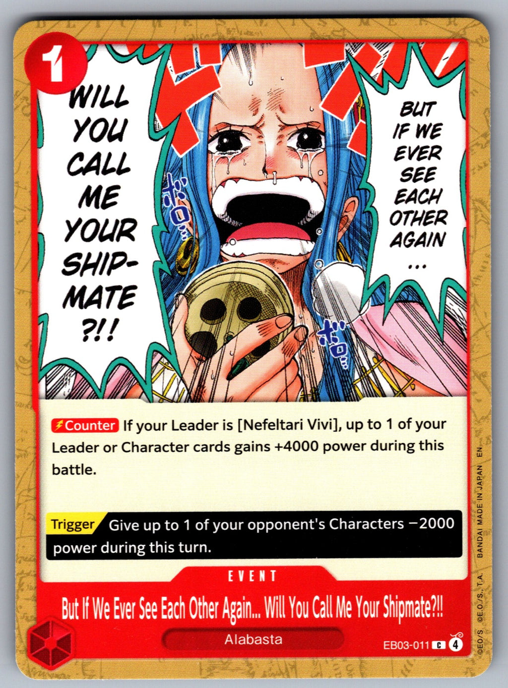 But If We Ever See Each Other Again... Will You Call Me Your Shipmate?!! C Extra Booster: One Piece Heroines Edition EB03-011 NM 2026