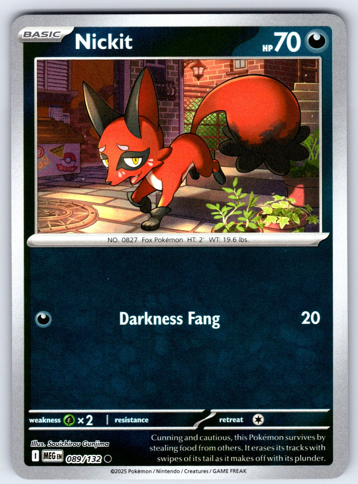 Nickit Reverse Holo Common ME01: Mega Evolution 089/132 NM 2025