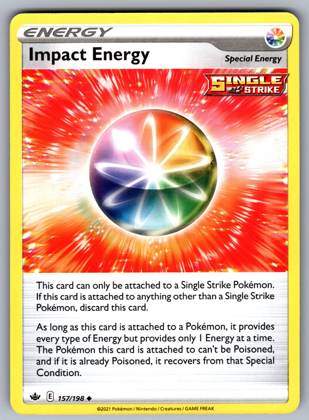 Impact Energy Uncommon SWSH06: Chilling Reign 157/198 NM 2021