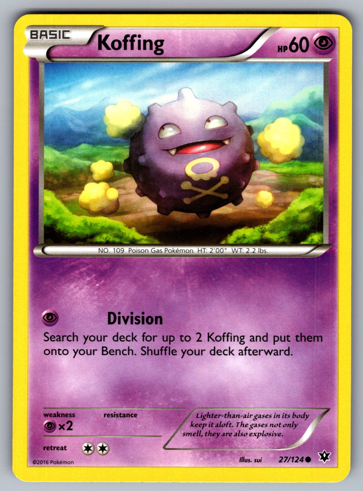 Koffing Common XY - Fates Collide 27/124 LP 2016