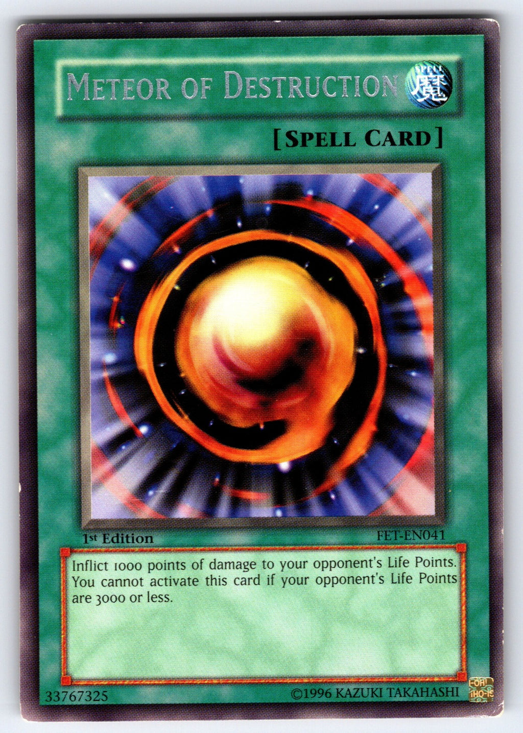 Meteor of Destruction 1st Edition Rare Flaming Eternity FET-EN041 NM 2005
