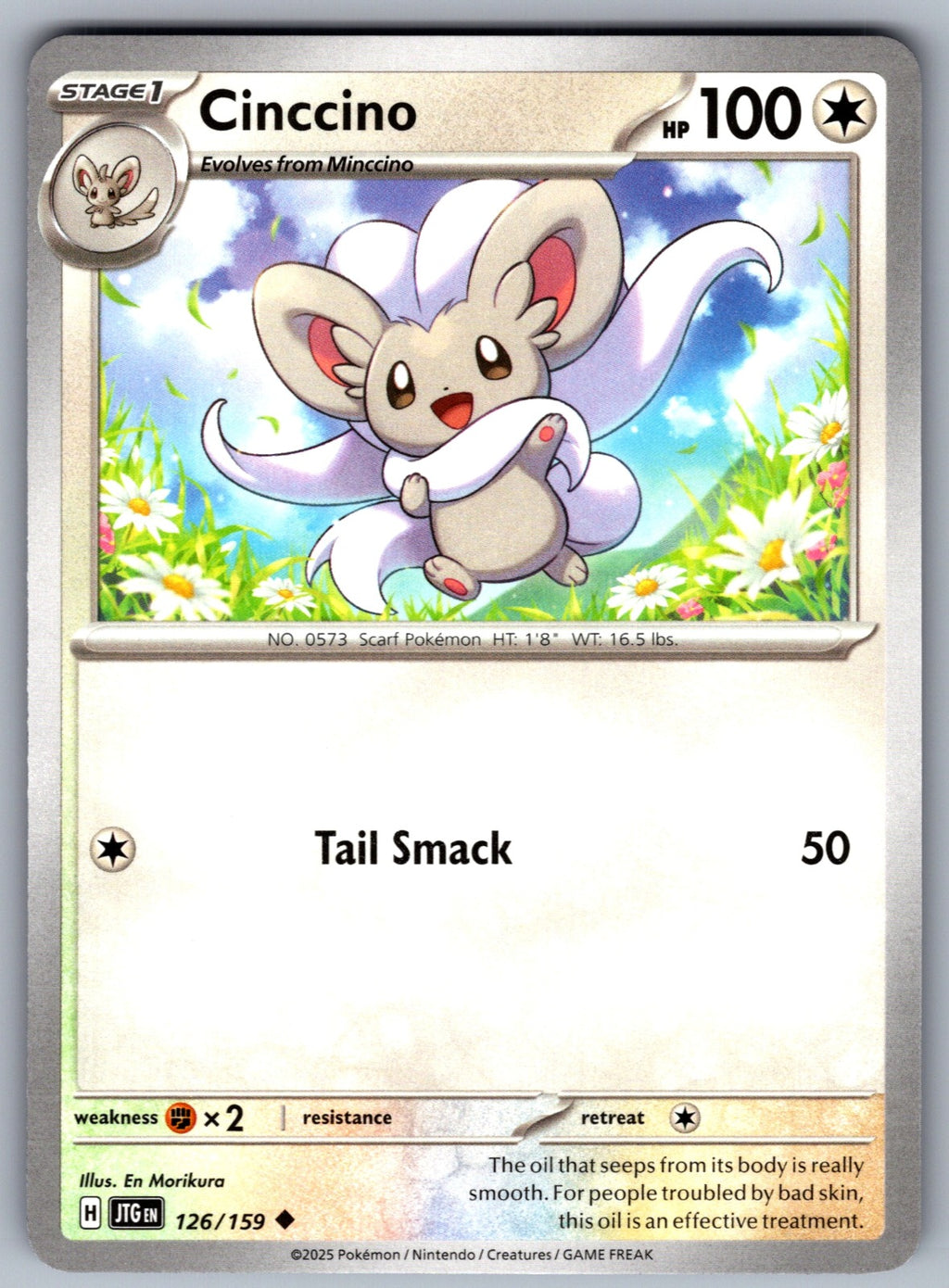 Cinccino Uncommon SV09: Journey Together 126/159 NM 2025