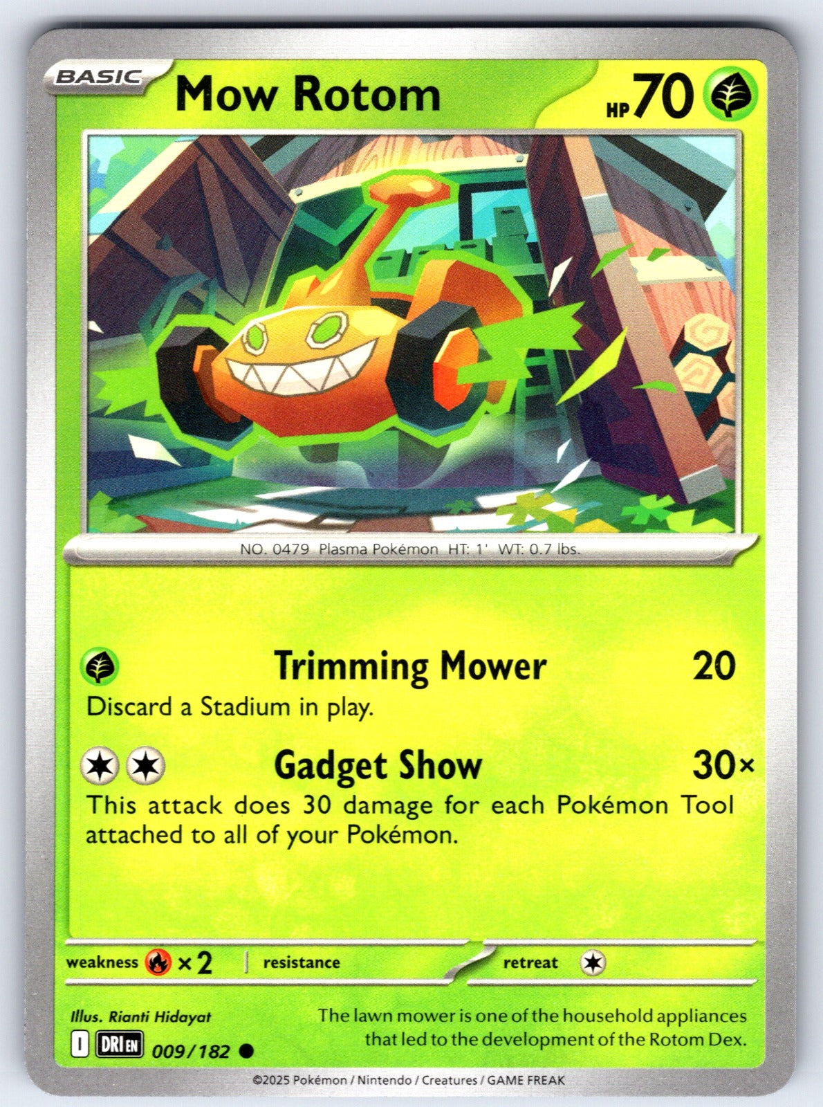 Mow Rotom Common SV10: Destined Rivals 009/182 NM 2025