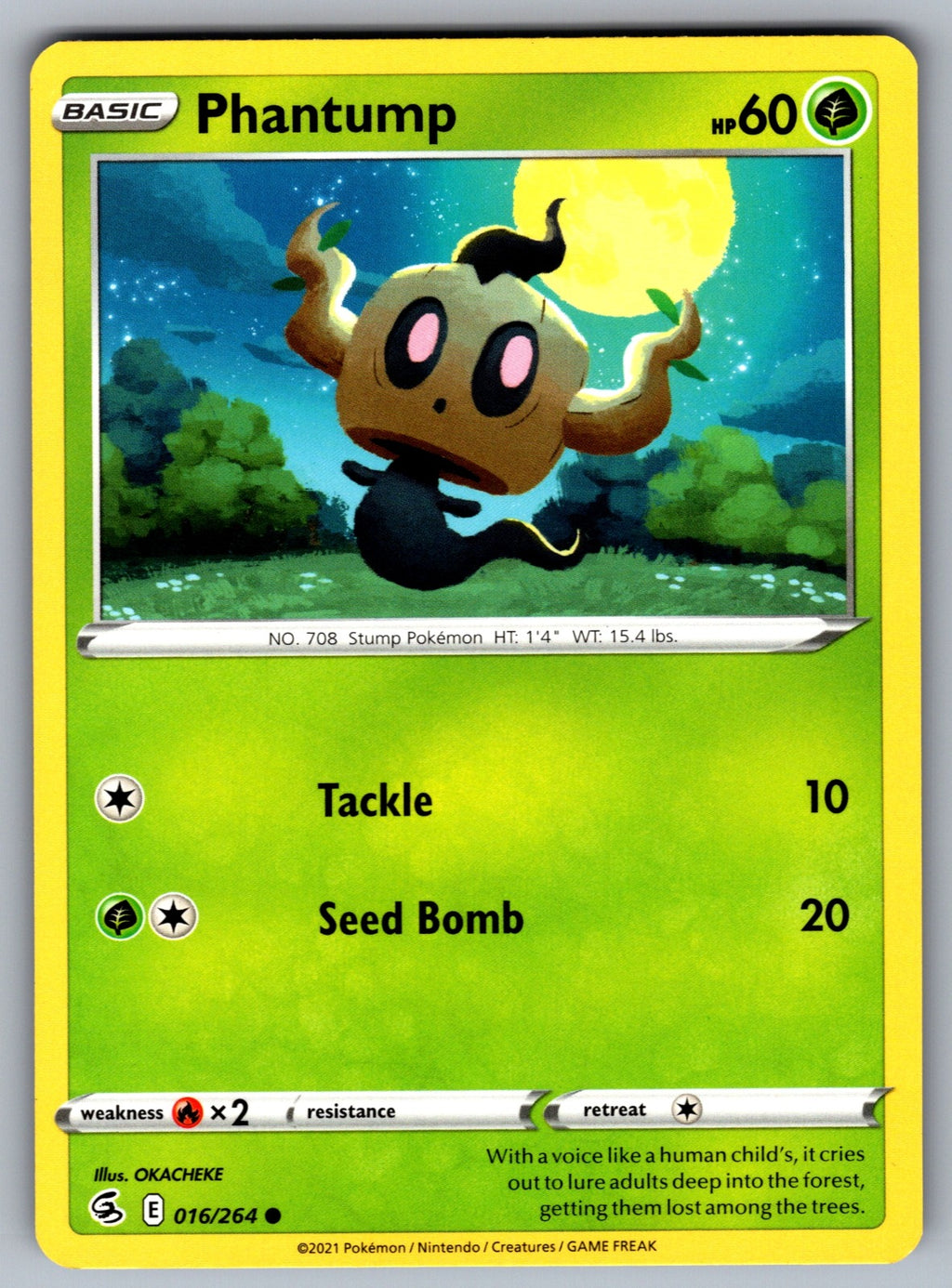Phantump Common SWSH08: Fusion Strike 016/264 NM 2021