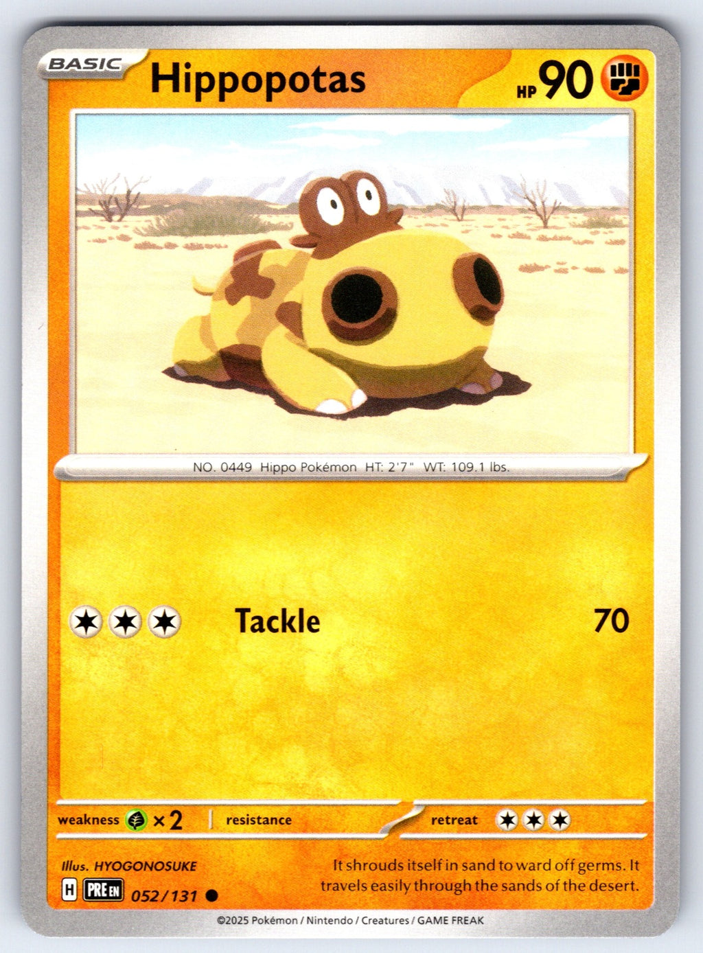 Hippopotas Common SV: Prismatic Evolutions 052/131 NM 2025