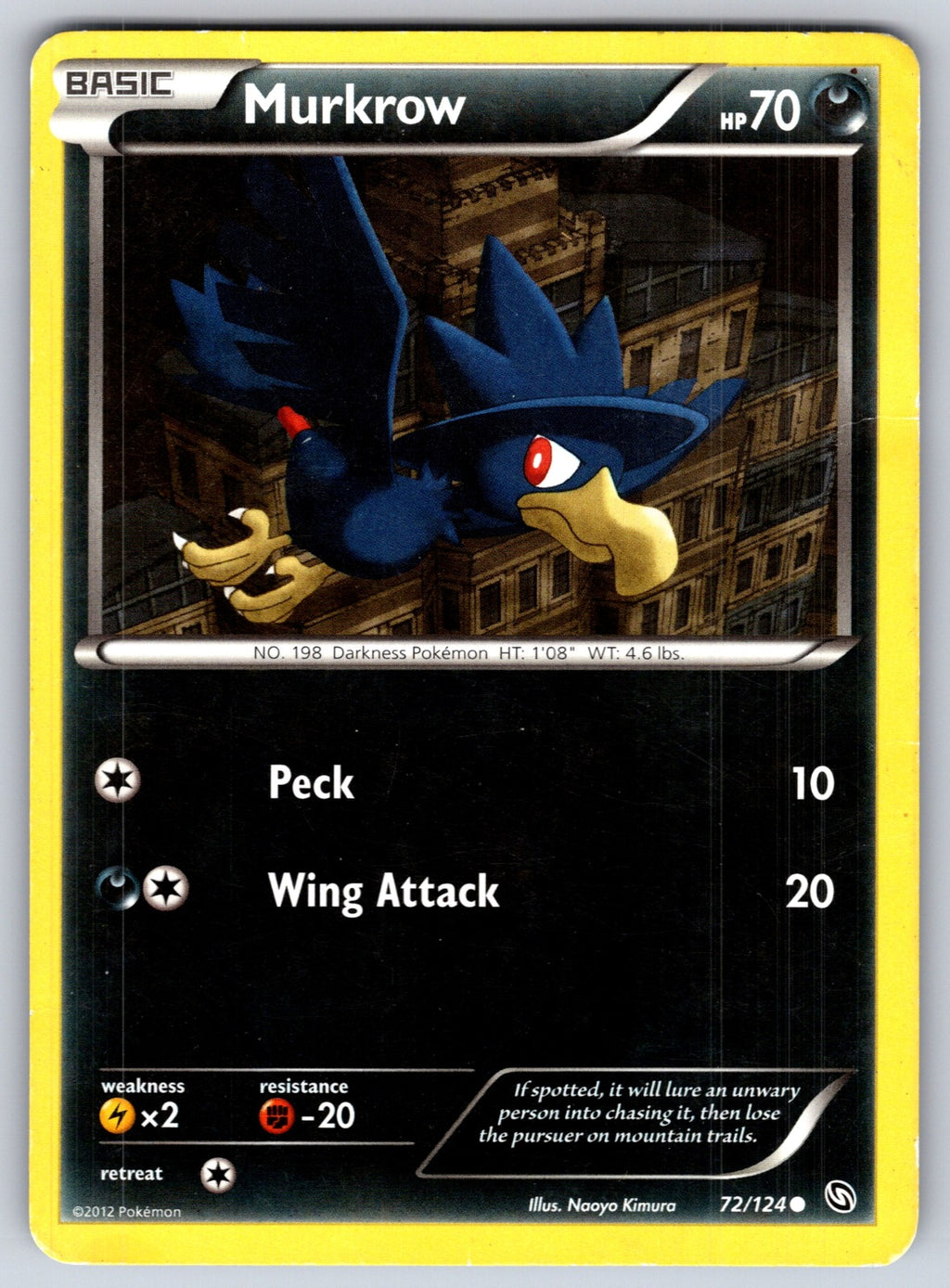 Murkrow Common Dragons Exalted 72/124 LP 2012