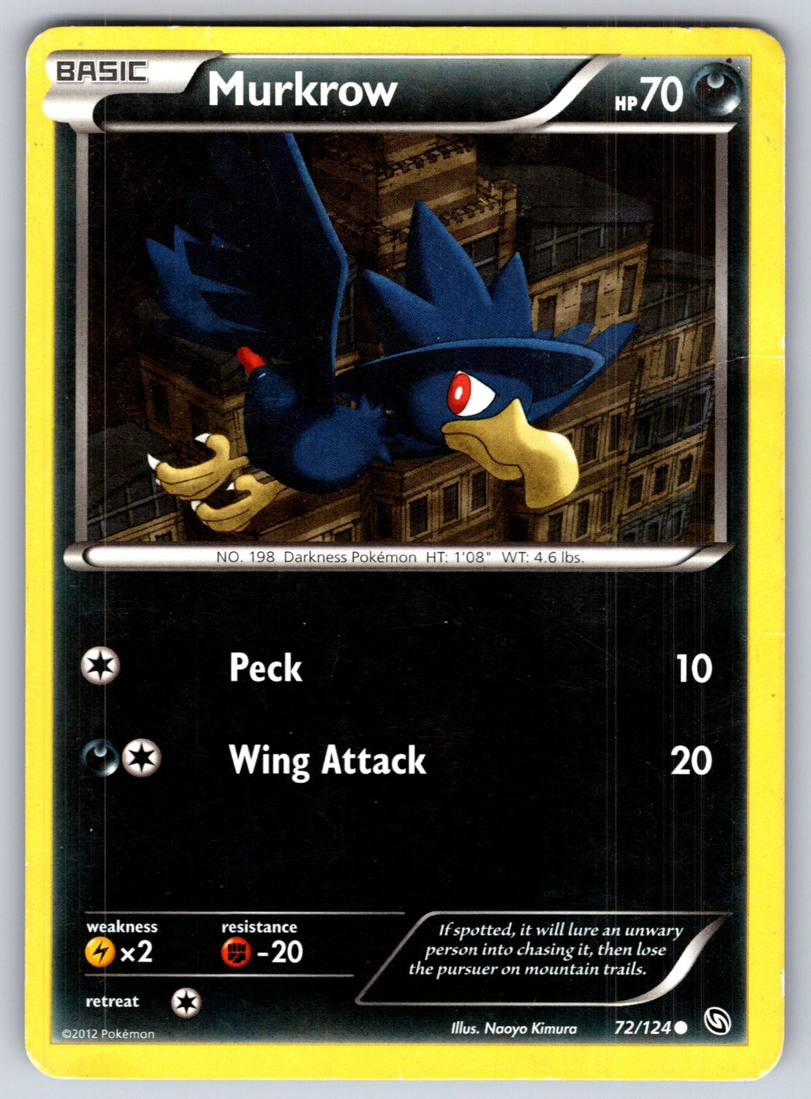 Murkrow Common Dragons Exalted 72/124 LP 2012