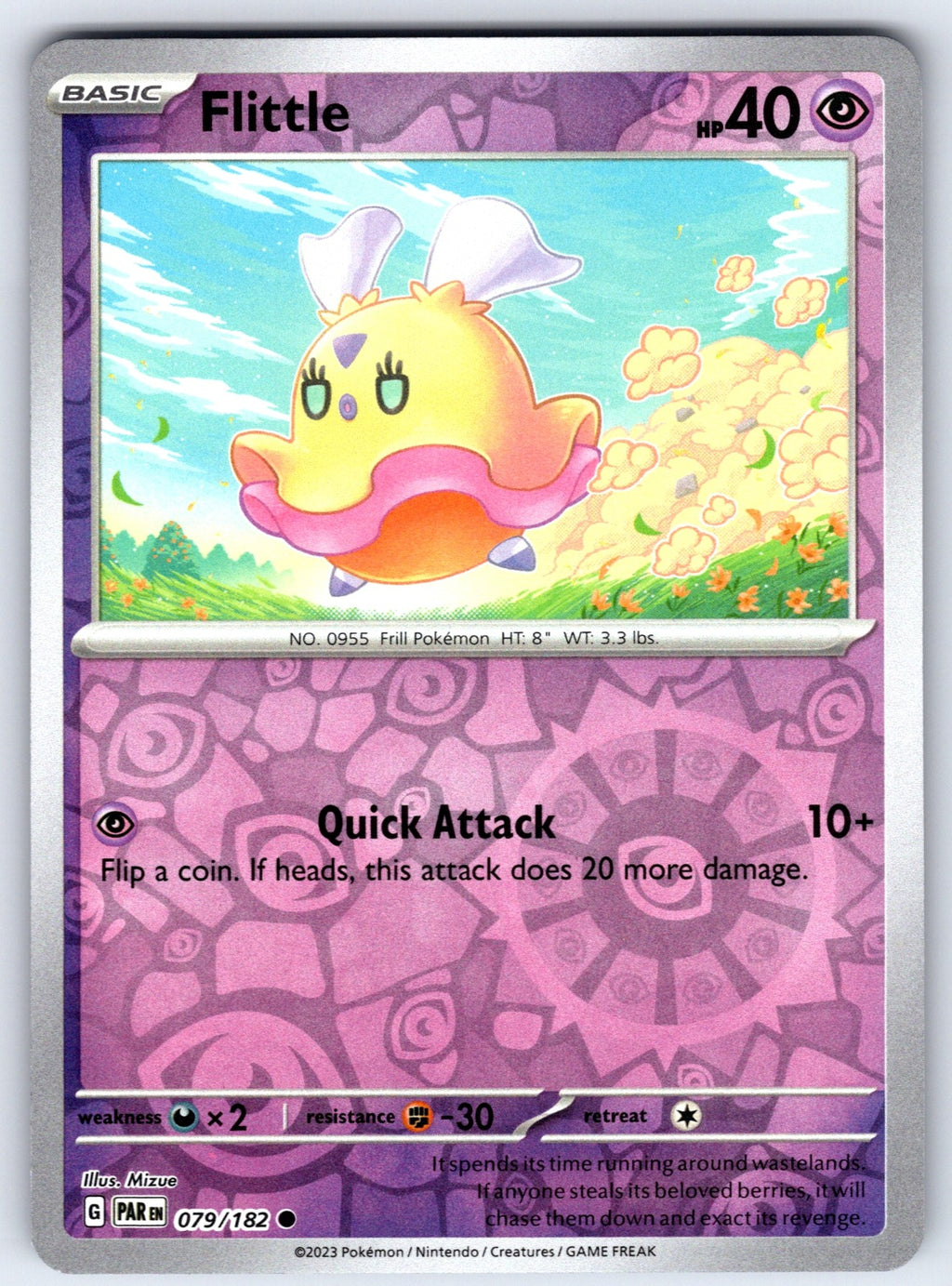 Flittle Reverse Holo Common SV04: Paradox Rift 079/182 NM 2023