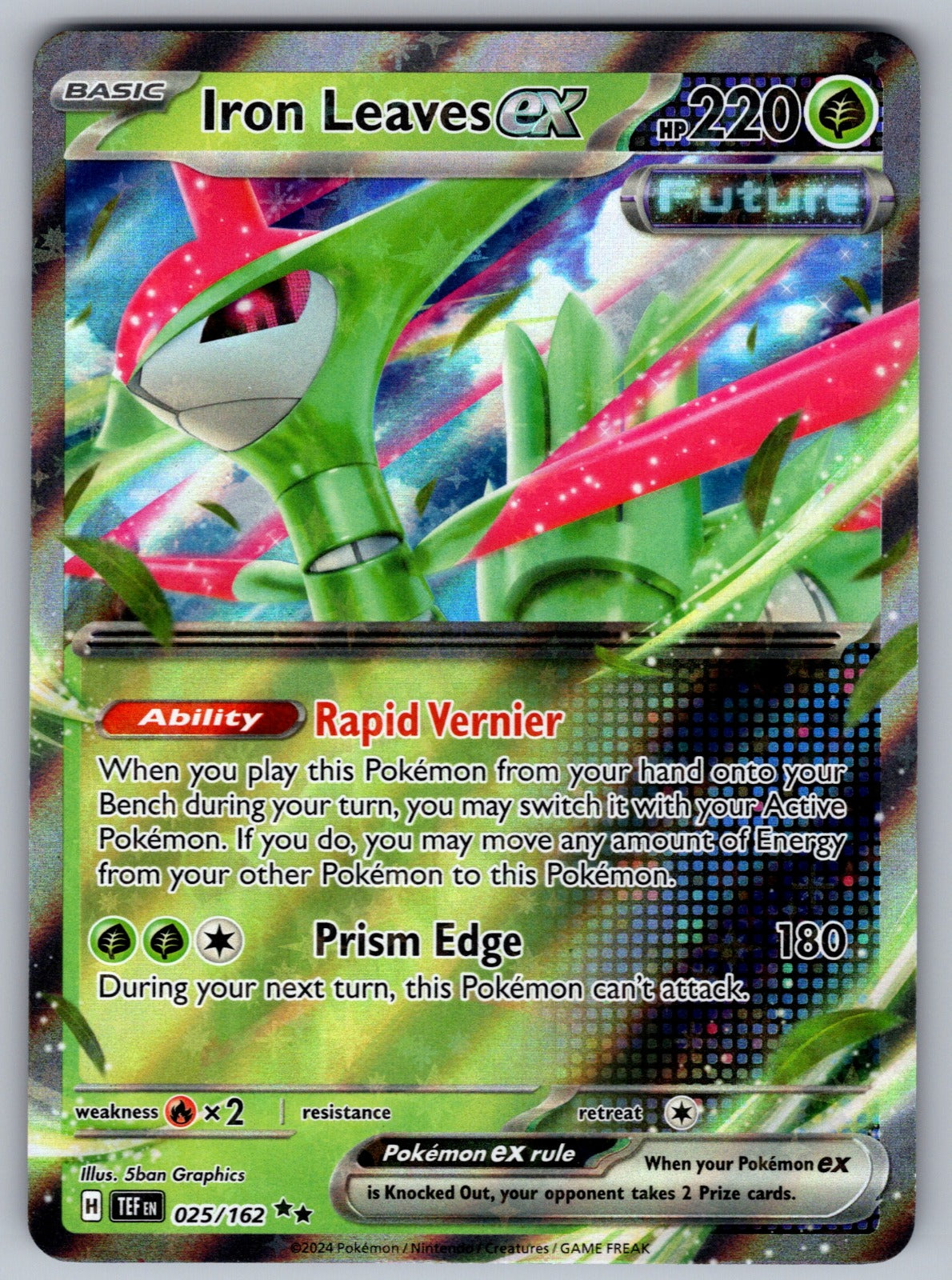 Iron Leaves ex Holo Double Rare SV05: Temporal Forces 025/162 NM 2024
