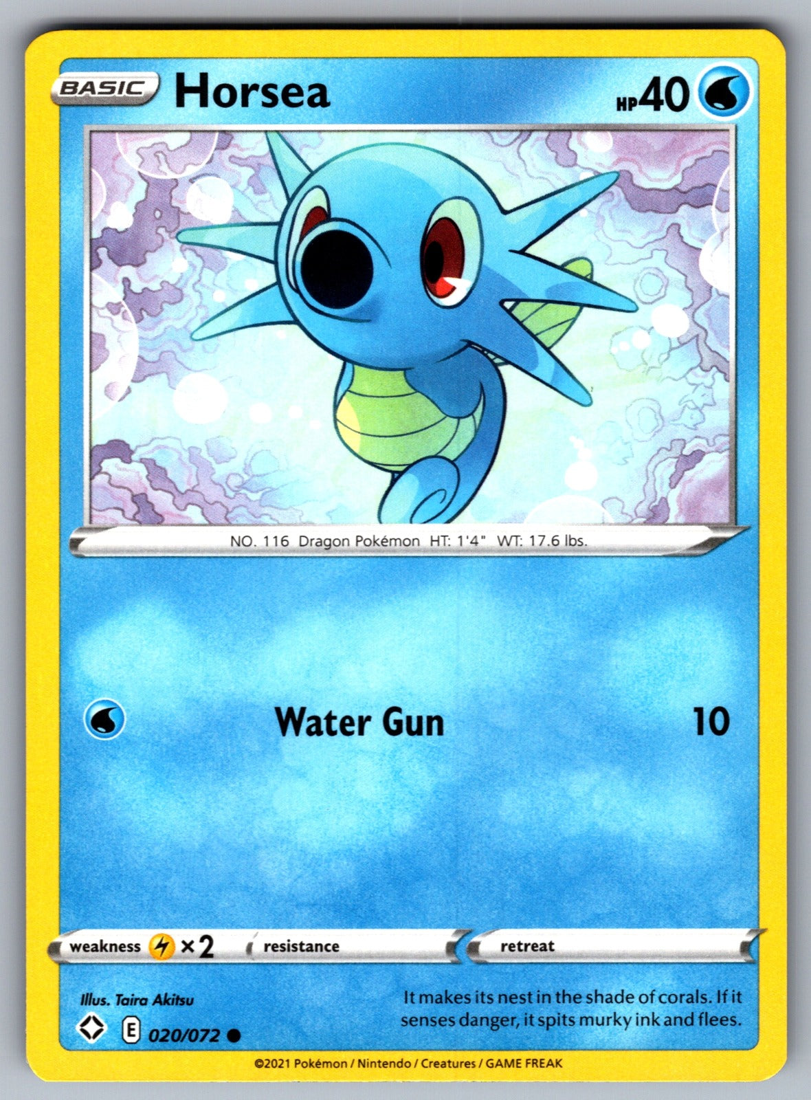 Horsea Common Shining Fates 020/072 NM 2021