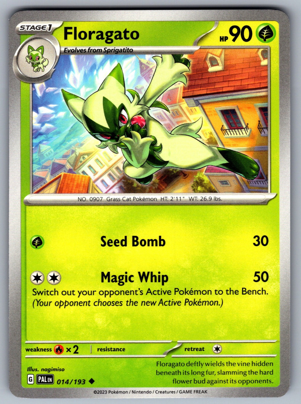 Floragato Uncommon SV02: Paldea Evolved 014/193 NM 2023