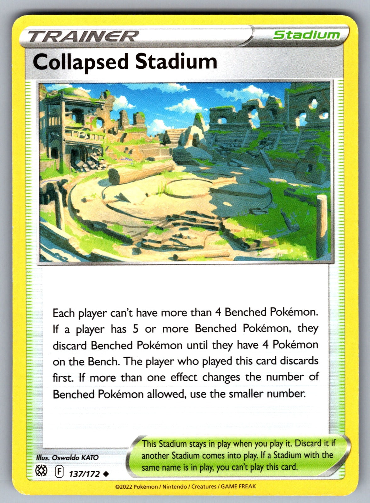 Collapsed Stadium Uncommon SWSH09: Brilliant Stars 137/172 NM 2022