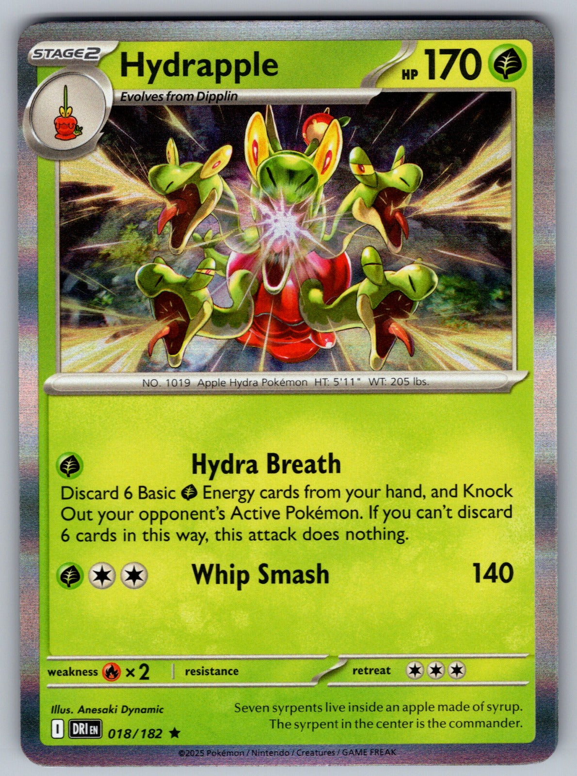 Hydrapple Holo Illustration Rare SV10: Destined Rivals 188/182 NM 2025