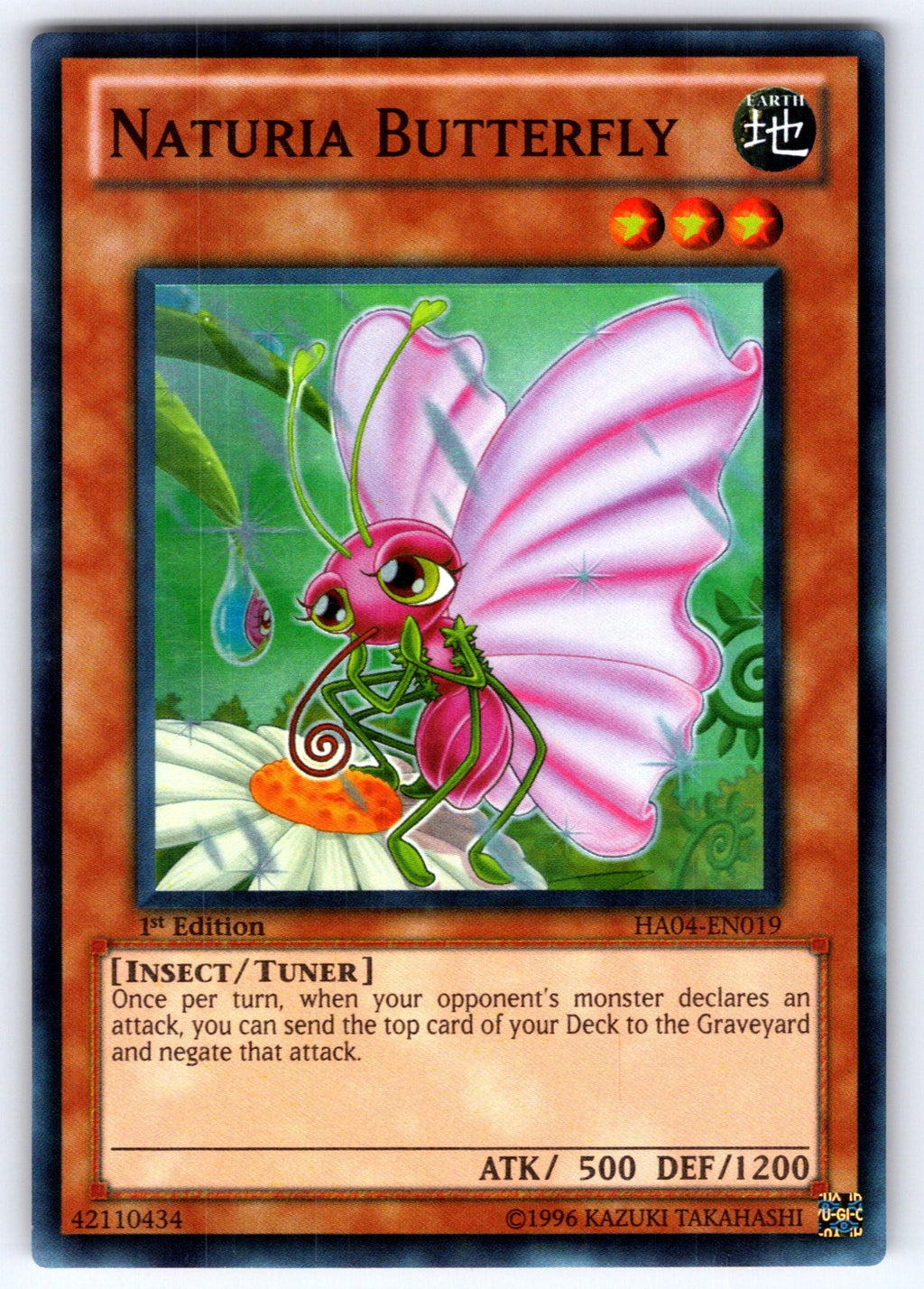 Naturia Butterfly Unlimited Super Rare Hidden Arsenal 4 HA04-EN019 NM 2011