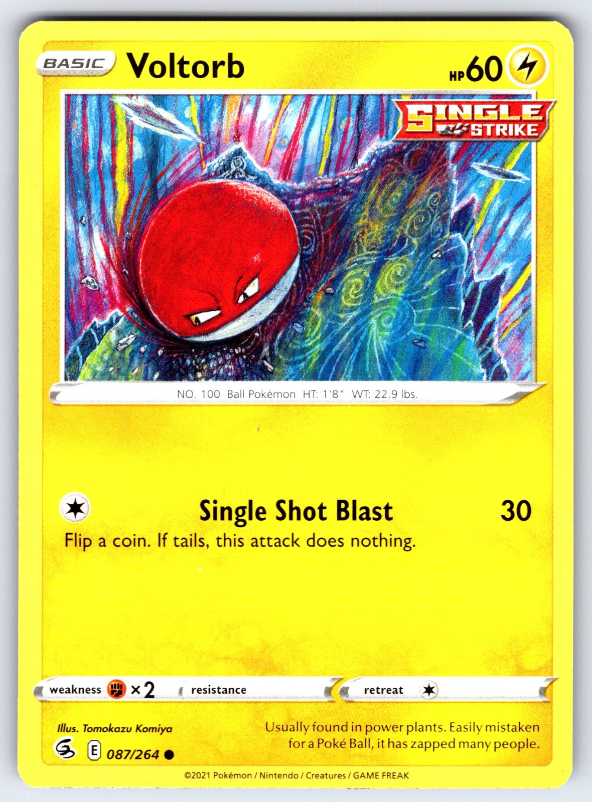 Voltorb Common SWSH08: Fusion Strike 087/264 LP 2021