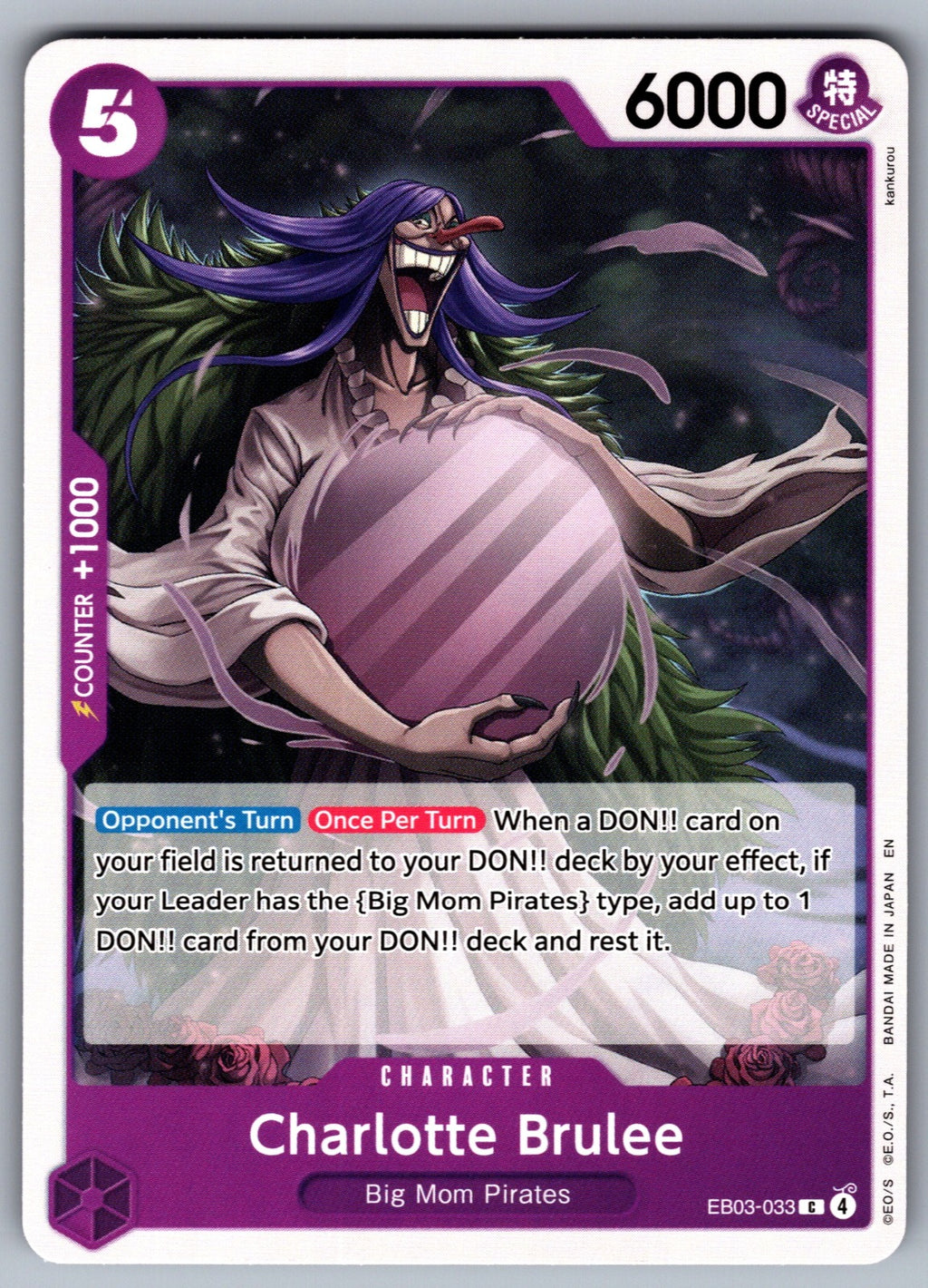 Charlotte Brulee C Extra Booster: One Piece Heroines Edition EB03-033 NM 2026