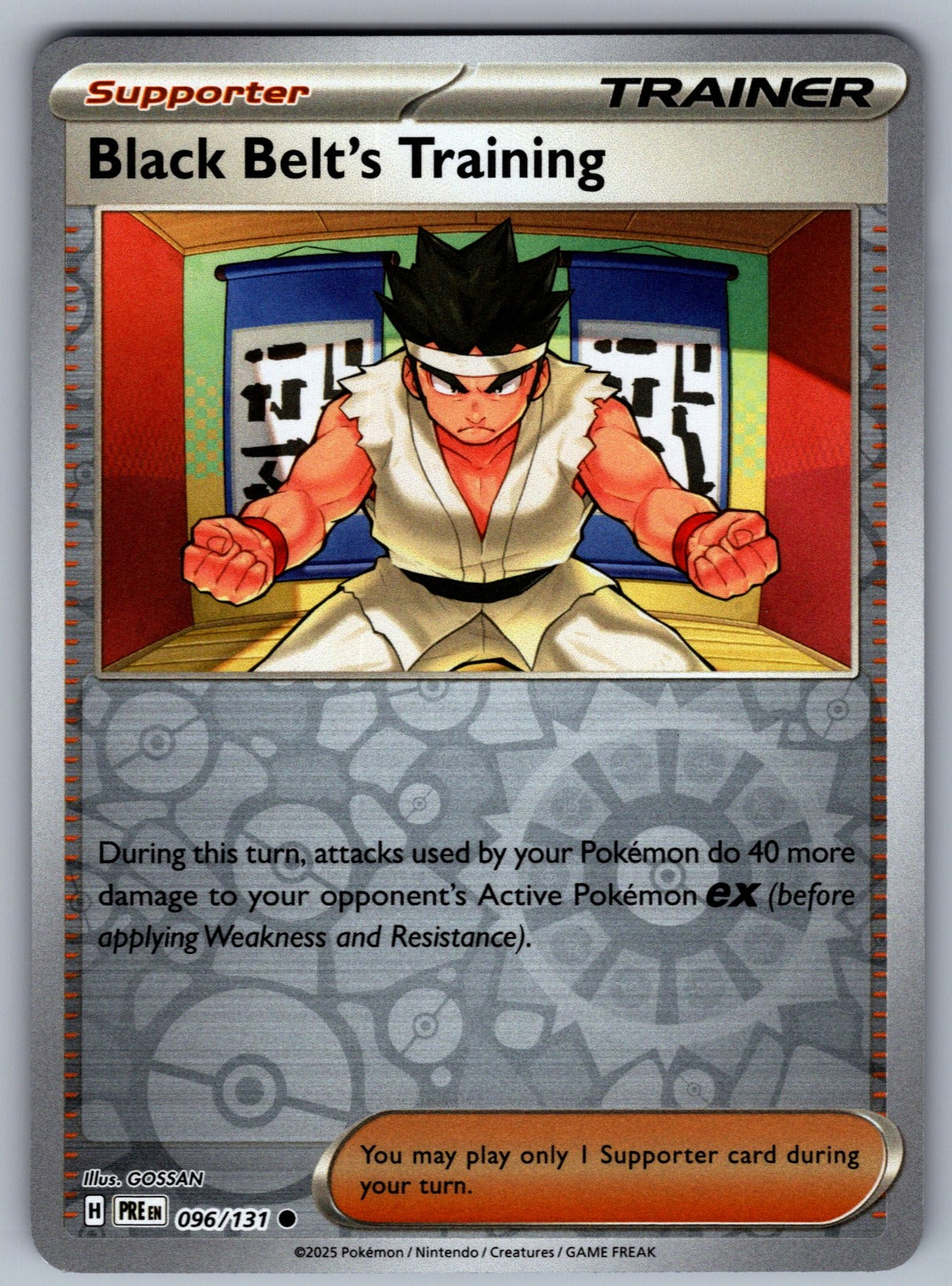 Black Belt's Training - Reverse Holo Common SV: Prismatic Evolutions 096/131 NM 