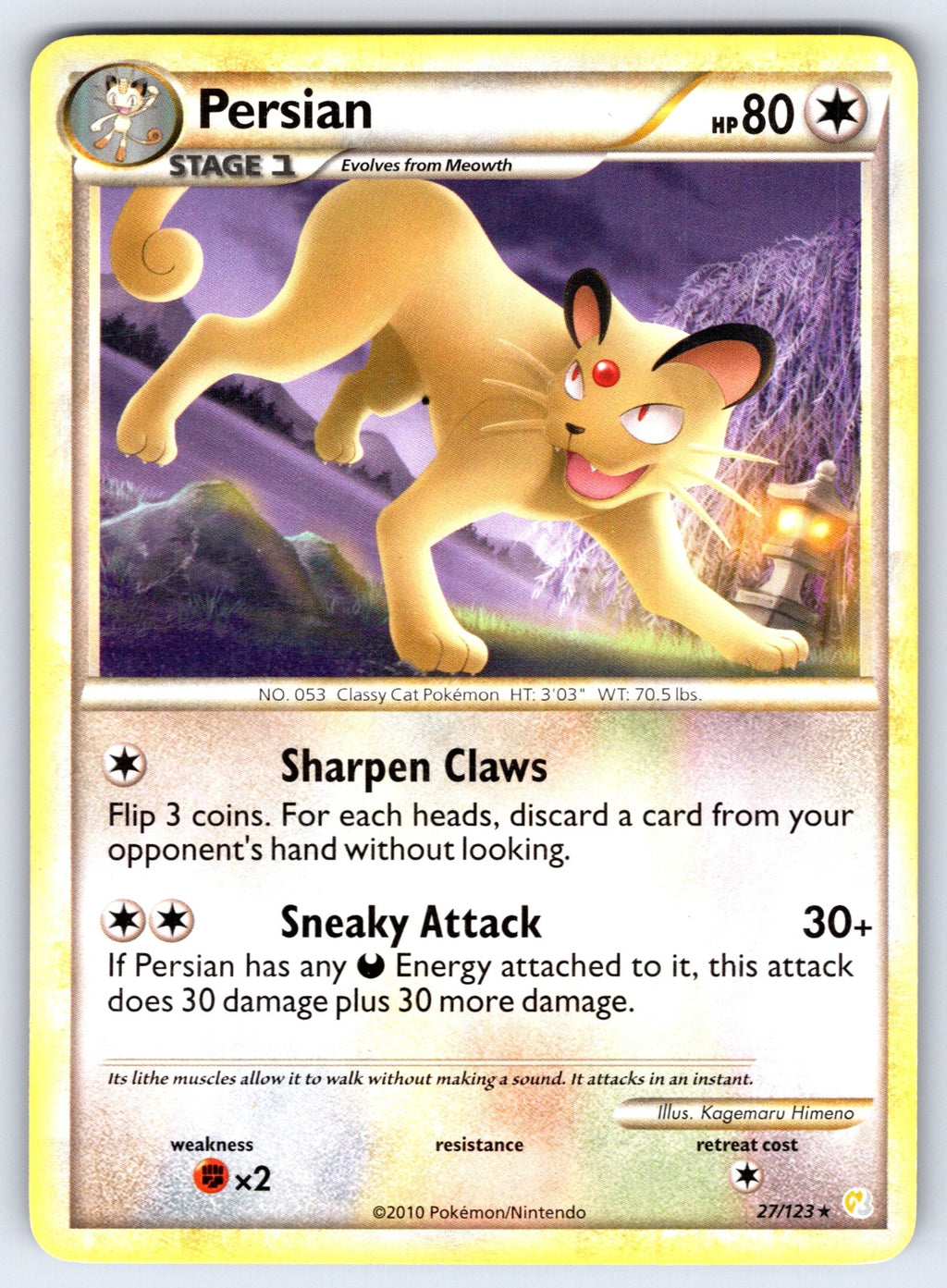 Persian Rare HeartGold SoulSilver 27/123 LP 2010