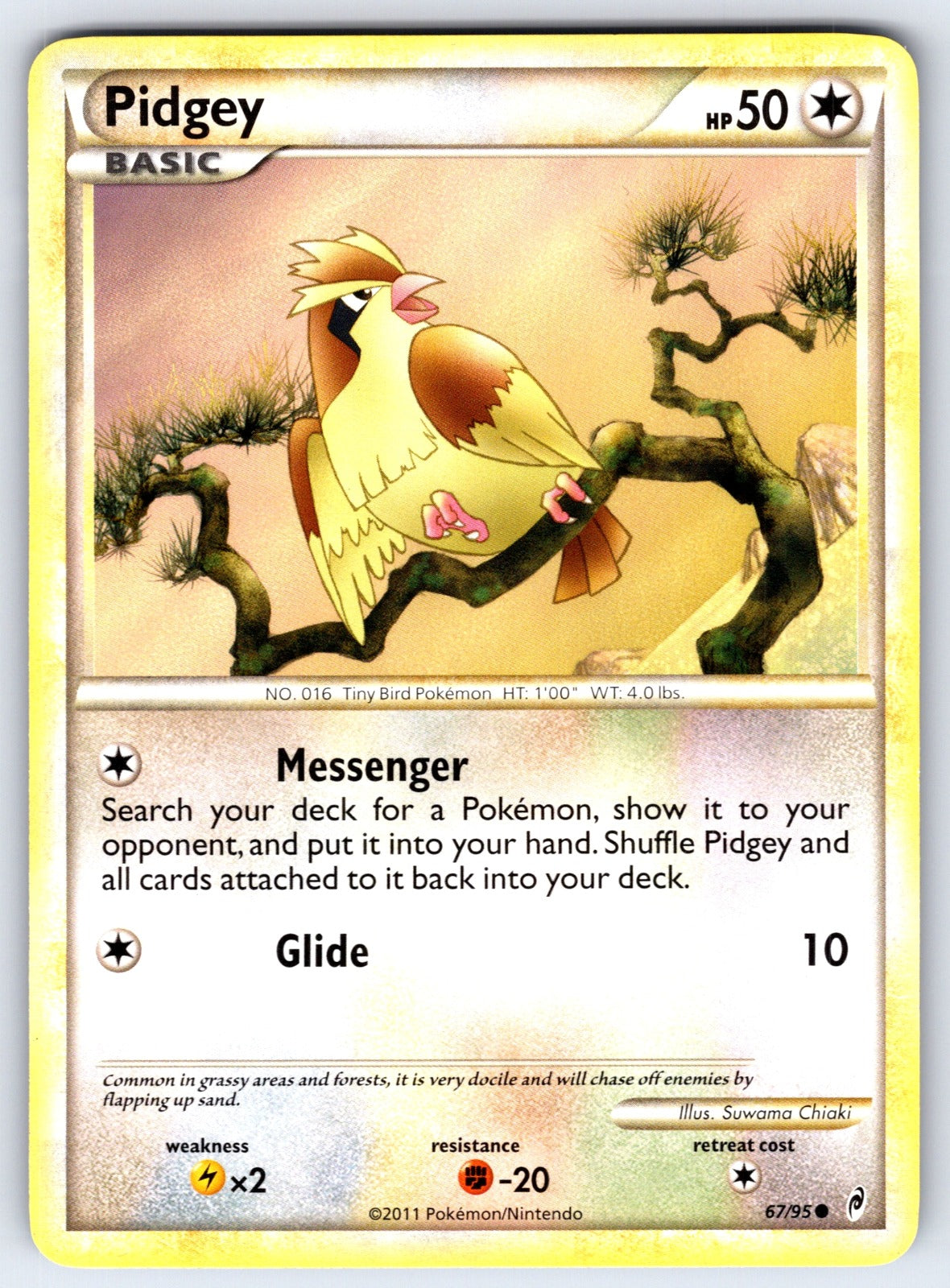 Pidgey Common Call of Legends 67/95 LP 2011