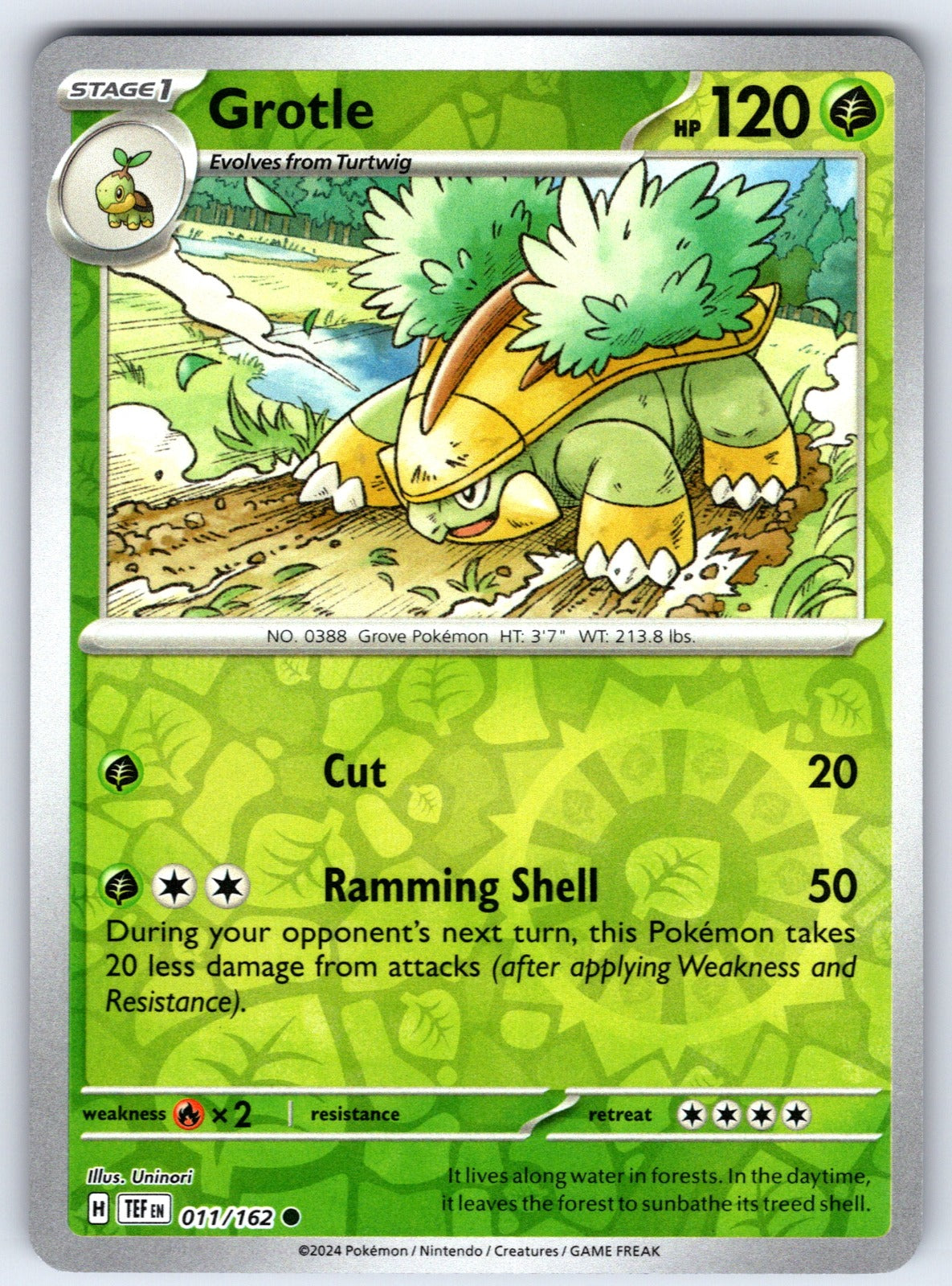 Grotle Reverse Holo Common SV05: Temporal Forces 011/162 NM 2024