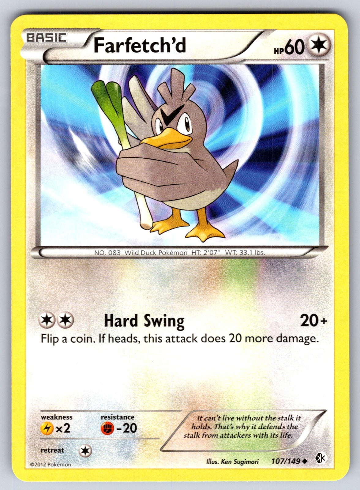 Farfetch'd Uncommon Boundaries Crossed 107/149 LP 2012