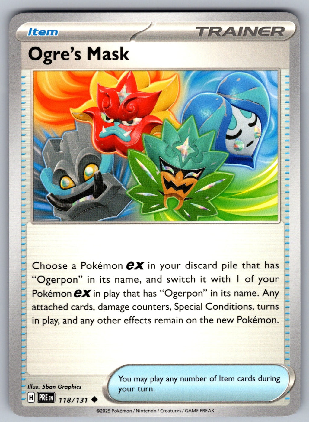 Ogre's Mask Uncommon SV: Prismatic Evolutions 118/131 NM 2025