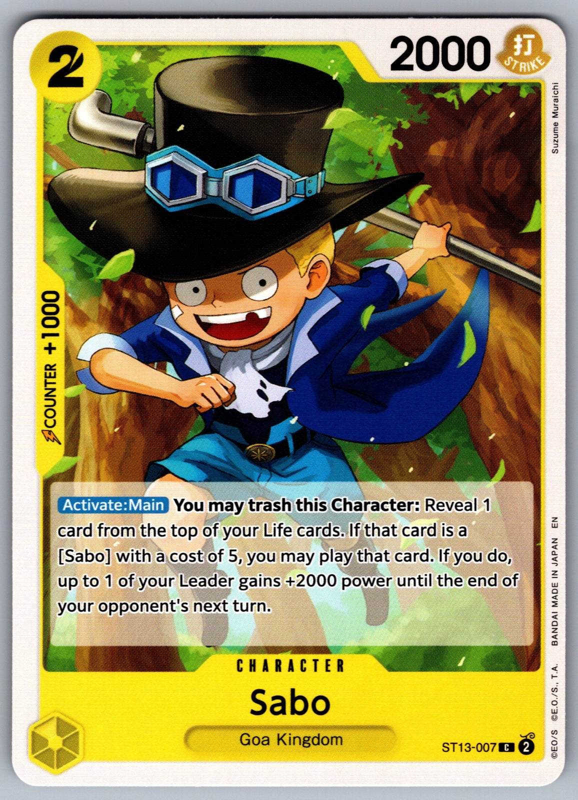 Sabo (007) Foil C Ultra Deck: The Three Brothers ST13-007 NM 2024