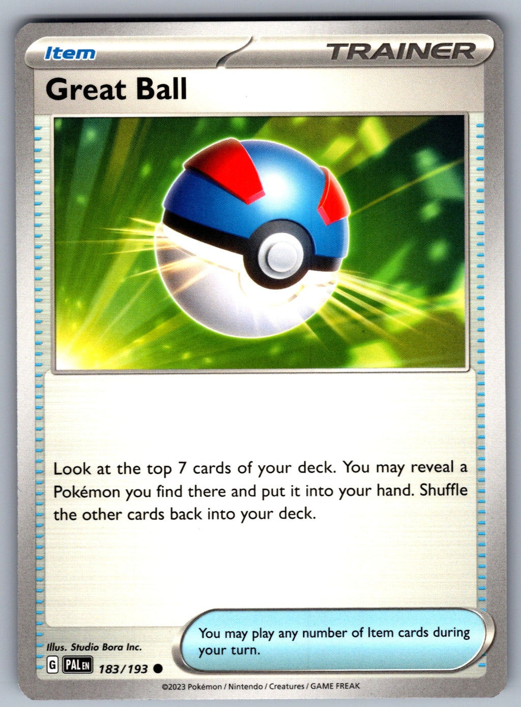 Great Ball Common SV02: Paldea Evolved 183/193 NM 2023