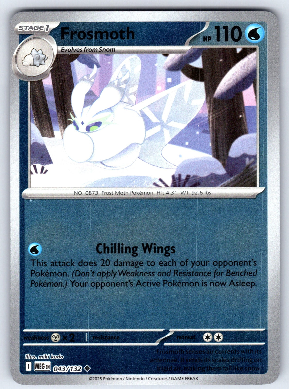 Frosmoth Reverse Holo Uncommon ME01: Mega Evolution 043/132 NM 2025