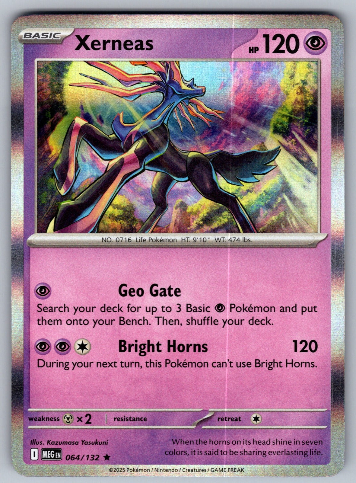 Xerneas Holo Rare ME01: Mega Evolution 064/132 NM 2025