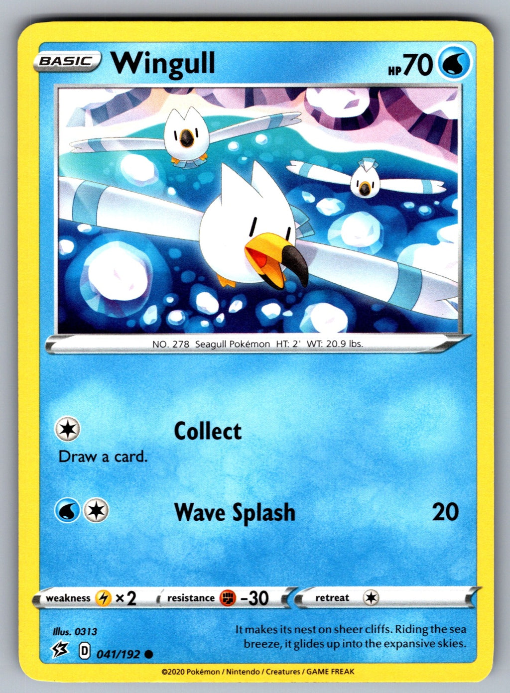 Wingull Common SWSH02: Rebel Clash 041/192 NM 2020