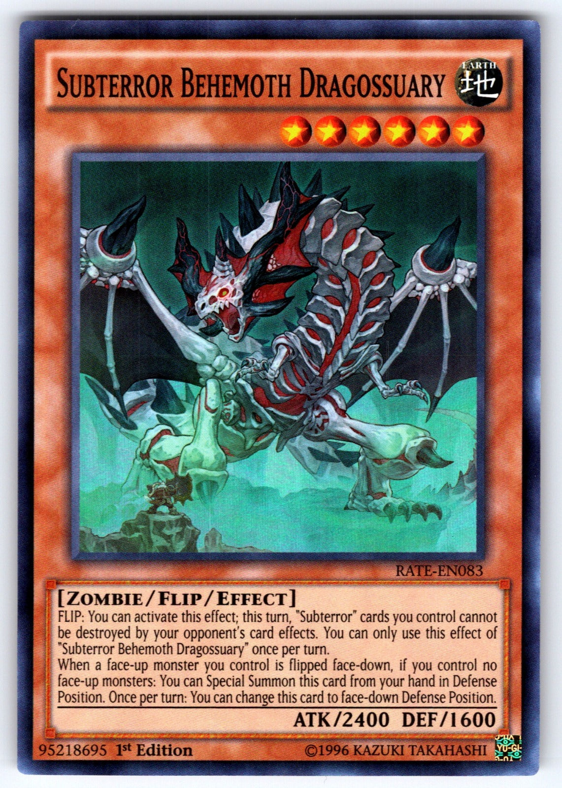 Subterror Behemoth Dragossuary 1st Edition Super Rare Raging Tempest RATE-EN083 