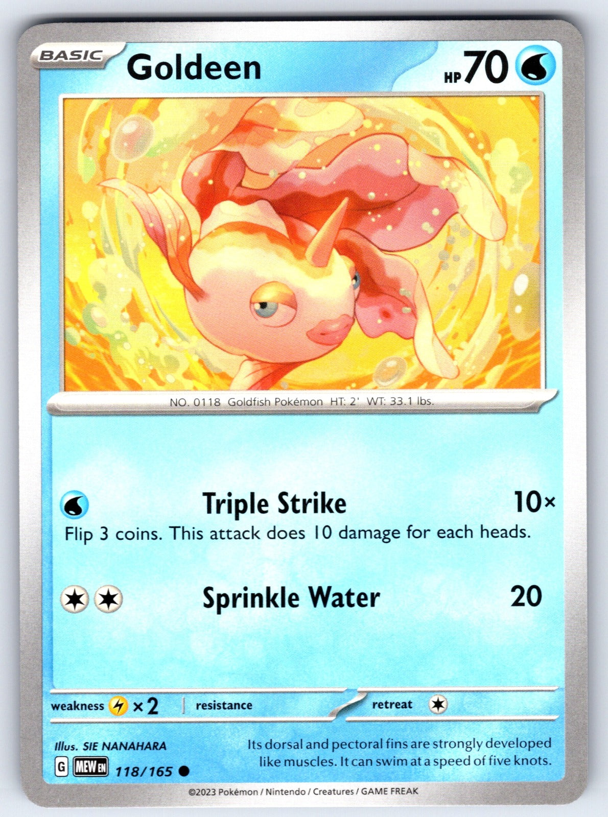 Goldeen Common SV: Scarlet & Violet 151 118/165 NM 2023