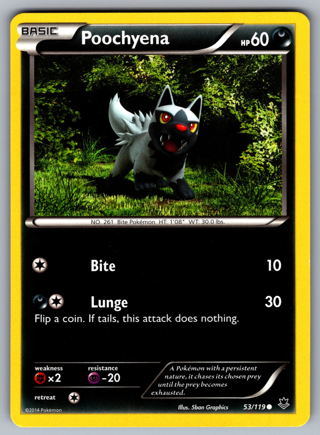Poochyena Common XY - Phantom Forces 53/119 LP 2014