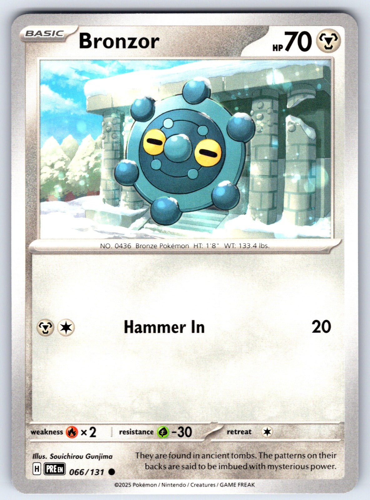 Bronzor Common SV: Prismatic Evolutions 066/131 NM 2025