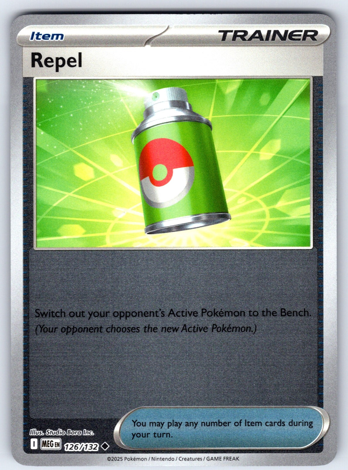Repel Reverse Holo Uncommon ME01: Mega Evolution 126/132 NM 2025
