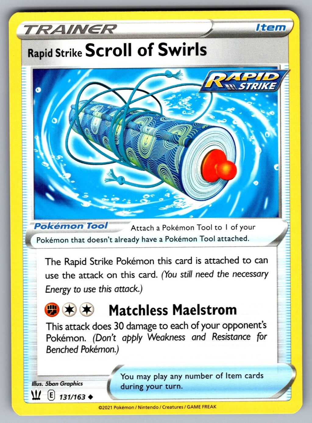 Rapid Strike Scroll of Swirls Uncommon SWSH05: Battle Styles 131/163 NM 2021