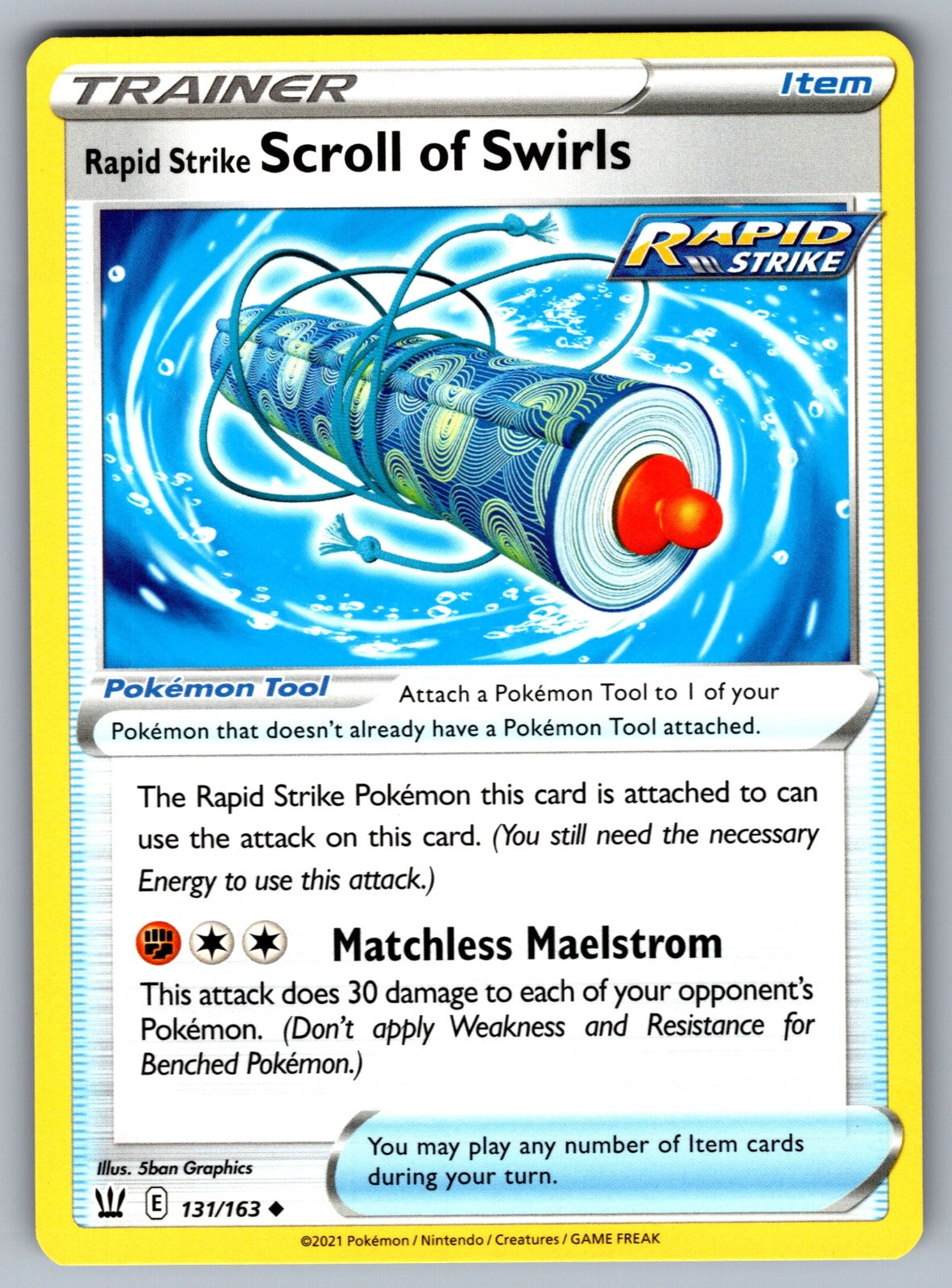 Rapid Strike Scroll of Swirls Uncommon SWSH05: Battle Styles 131/163 NM 2021