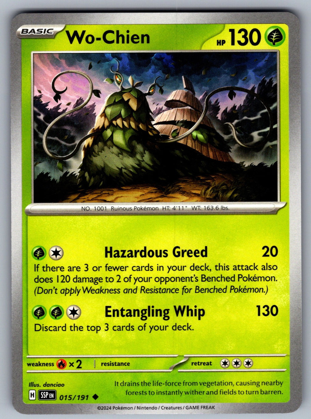 Wo-Chien Uncommon SV08: Surging Sparks 015/191 NM 2024