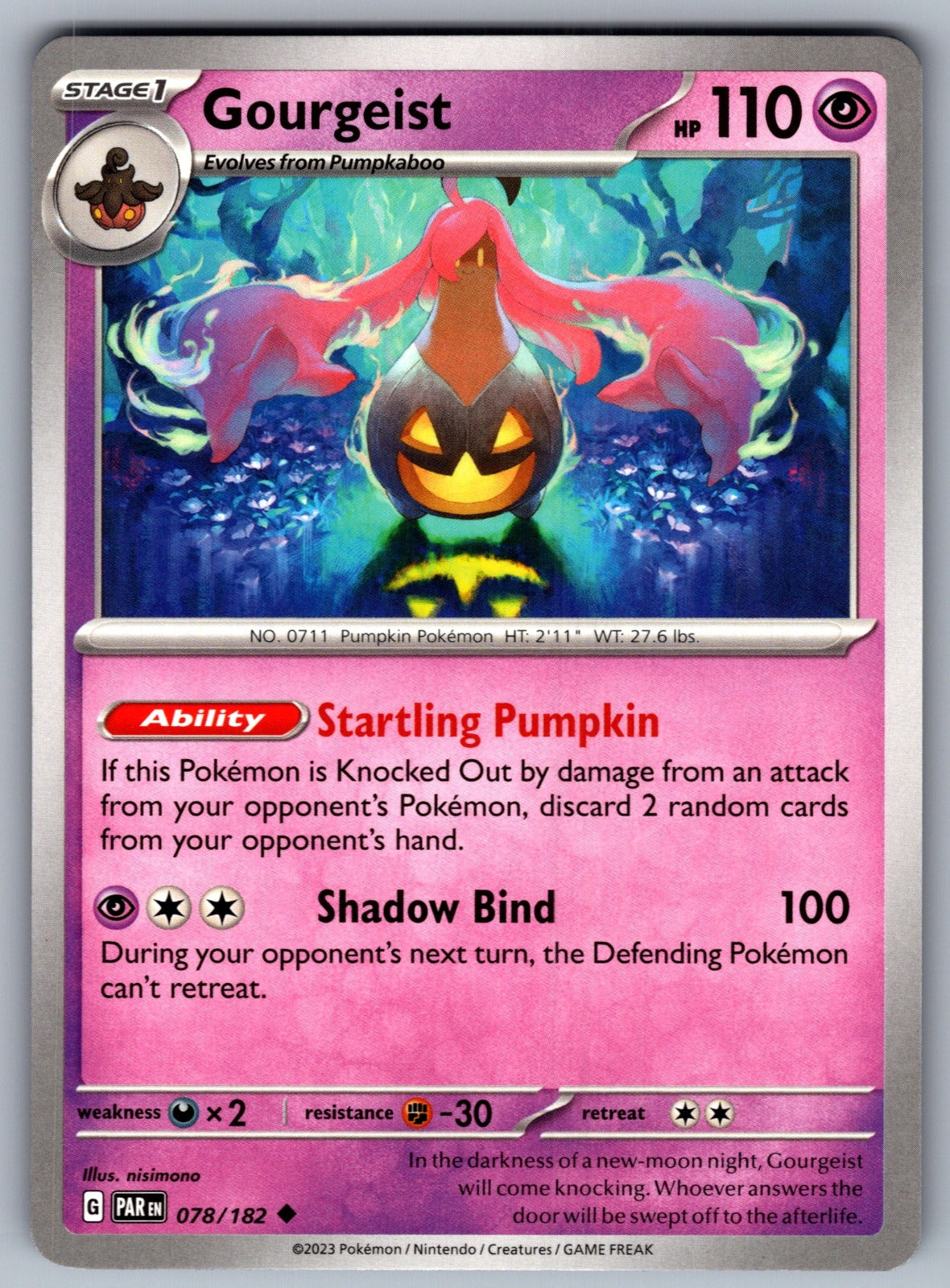 Gourgeist Uncommon SV04: Paradox Rift 078/182 NM 2023
