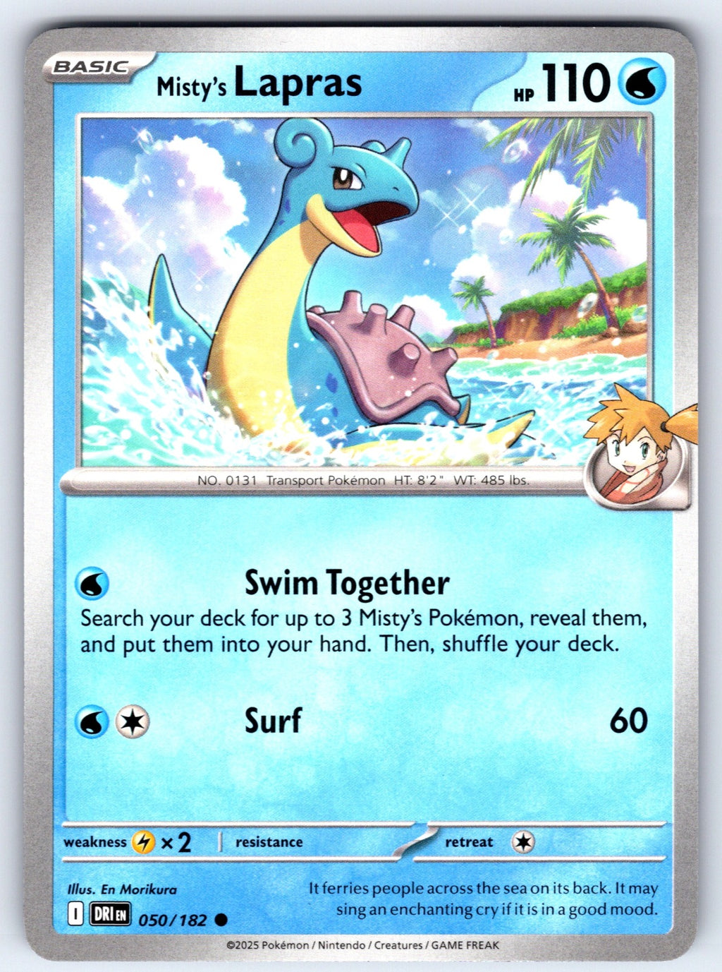 Misty's Lapras Common SV10: Destined Rivals 050/182 NM 2025
