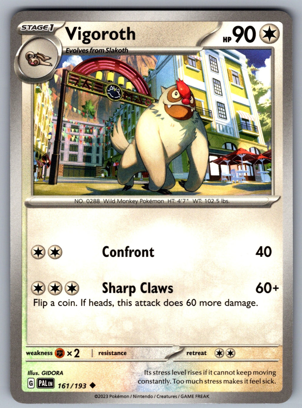 Vigoroth Uncommon SV02: Paldea Evolved 161/193 NM 2023