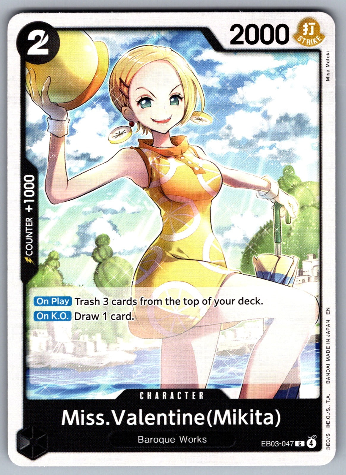 Miss.Valentine(Mikita) C Extra Booster: One Piece Heroines Edition EB03-047 NM 2