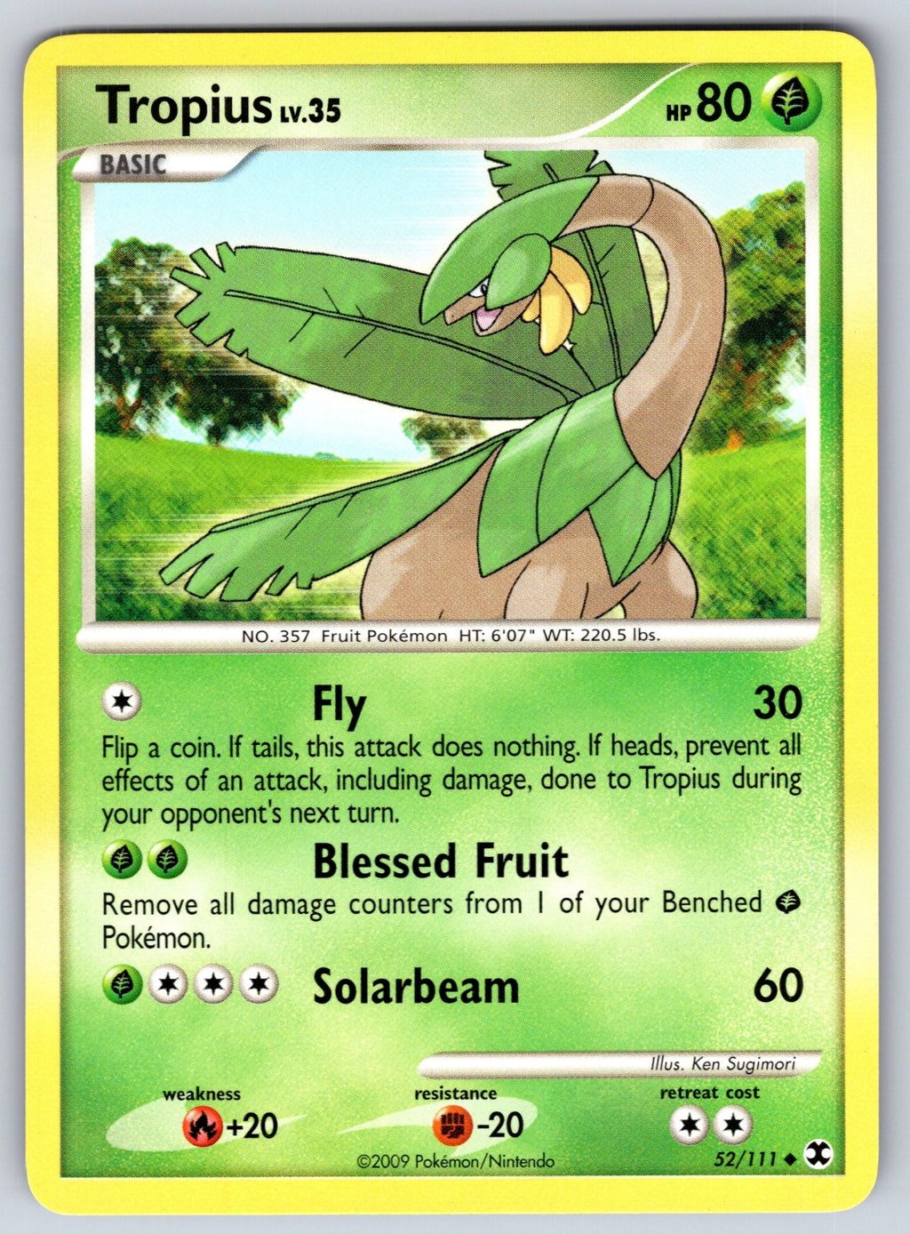 Tropius Uncommon Rising Rivals 52/111 LP 2009