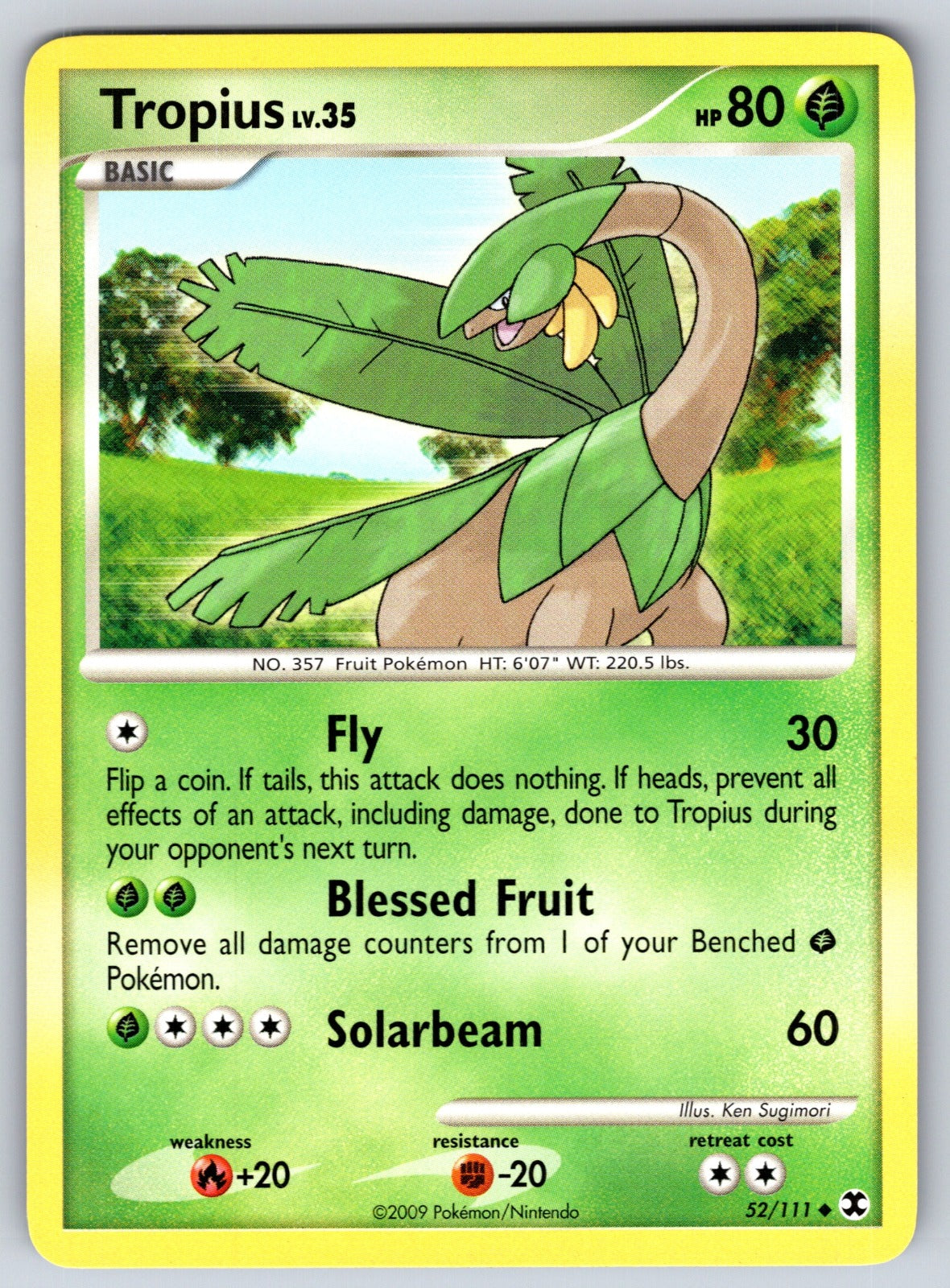Tropius Uncommon Rising Rivals 52/111 LP 2009
