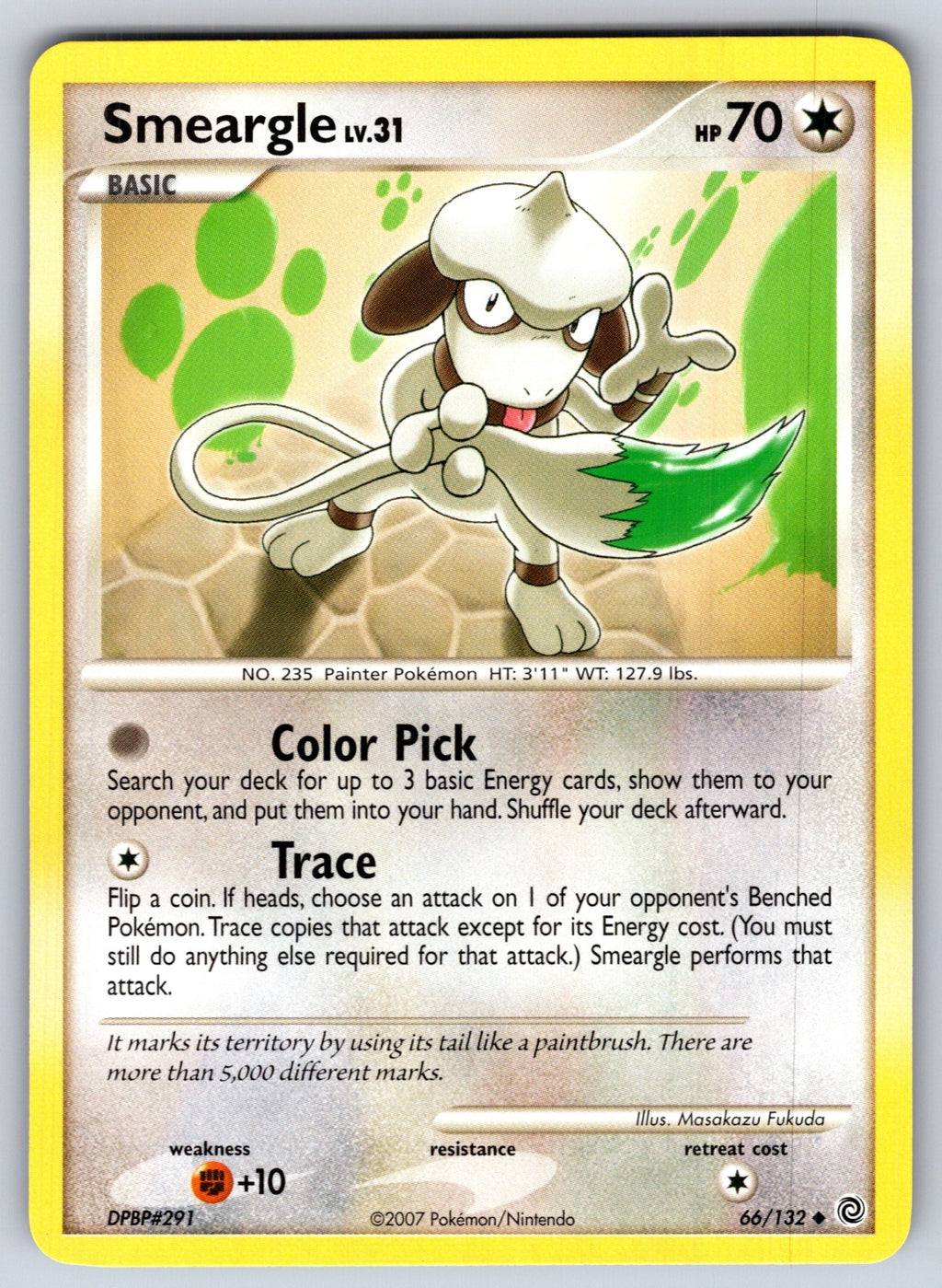 Smeargle Uncommon Secret Wonders 66/132 LP 2007
