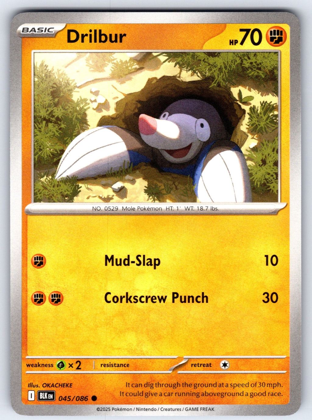 Drilbur Common SV: Black Bolt 045/086 NM 2025