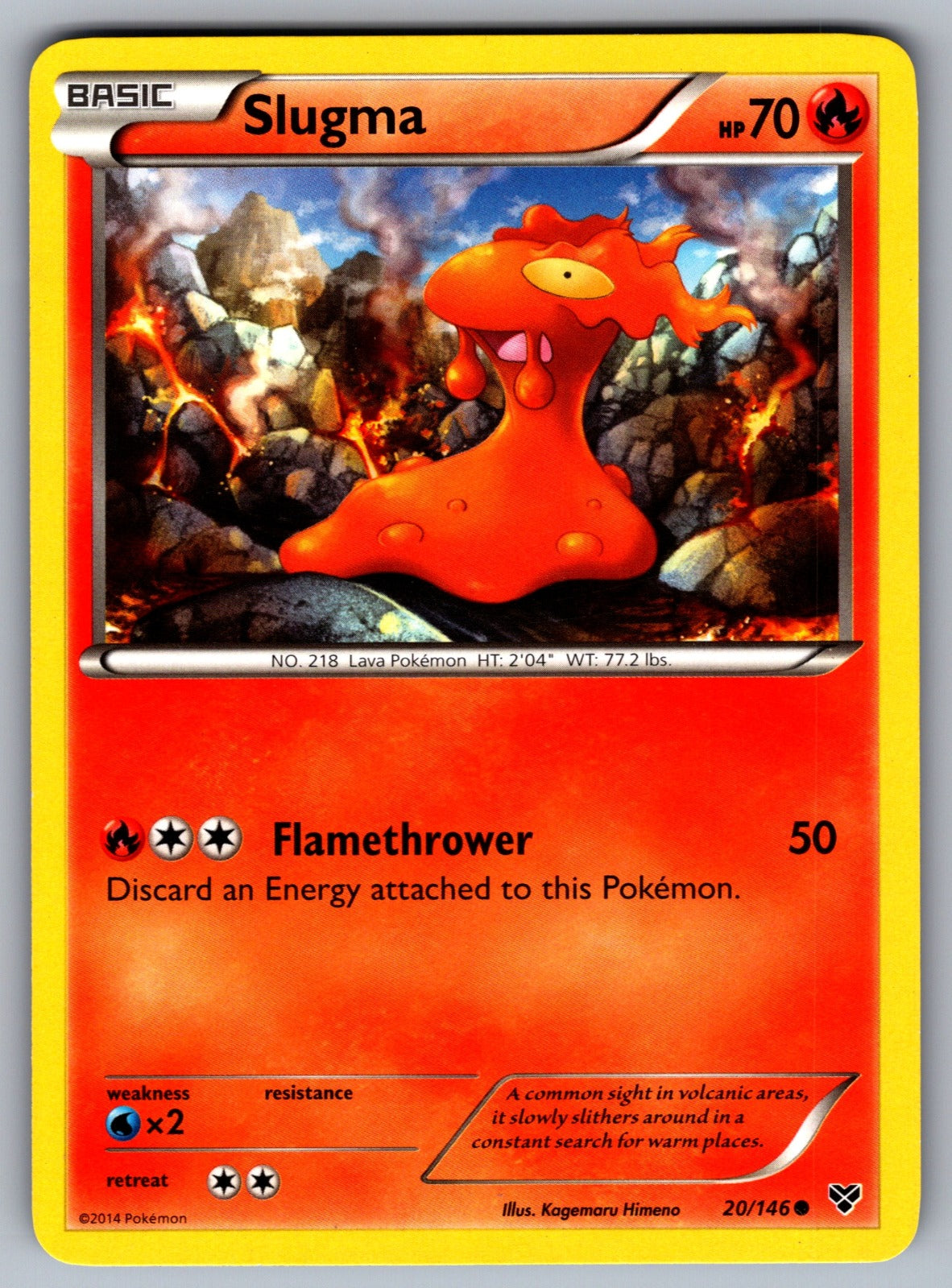 Slugma Common XY Base Set 20/146 LP 2014